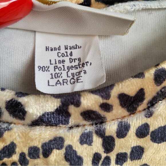 Aspen Body Vintage Cheetah Animal Print Lycra Blend Top Size Large Y2k 00s - Picture 3 of 11